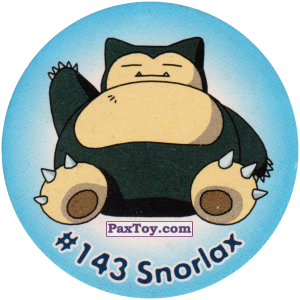 PaxToy.com  Фишка / POG / CAP / Tazo 146 Snorlax #143 из Nintendo: Caps Pokemon 2000 (Blue)