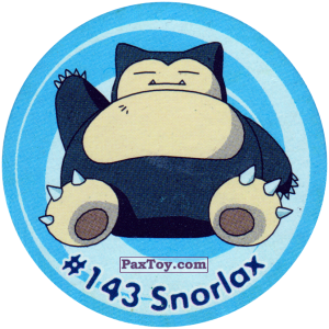 PaxToy.com  Фишка / POG / CAP / Tazo 149 Snorlax #143 из Nintendo: Caps Pokemon 3 (Green)