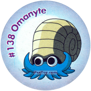 PaxToy.com 151 Omanyte #138 из Nintendo: Caps Pokemon 2000 (Blue)
