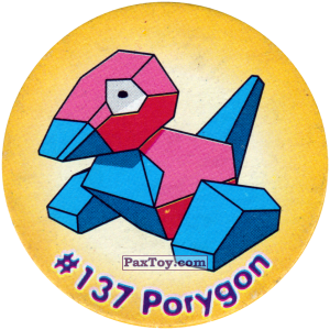 PaxToy.com  Фишка / POG / CAP / Tazo 152 Porygon #137 из Nintendo: Caps Pokemon 2000 (Blue)