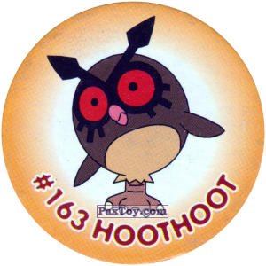 PaxToy.com  Фишка / POG / CAP / Tazo 155 Hoothoot #163 из Nintendo: Caps Pokemon 2000 (Blue)