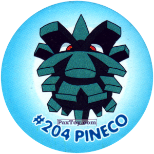 PaxToy.com 165 Pineco #204 из Nintendo: Caps Pokemon 2000 (Blue)