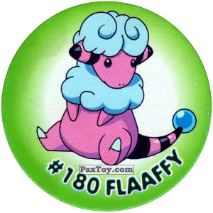 PaxToy.com  Фишка / POG / CAP / Tazo 187 Flaaffy #180 из Nintendo: Caps Pokemon 2000 (Blue)