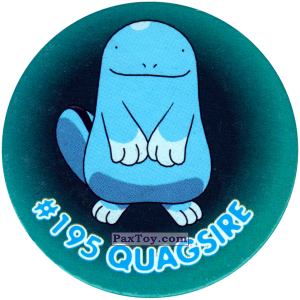 PaxToy.com  Фишка / POG / CAP / Tazo 190 Quagsire #195 из Nintendo: Caps Pokemon 2000 (Blue)