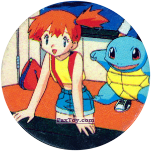PaxToy.com  Фишка / POG / CAP / Tazo 195 (Кадр Мультфильма) из Nintendo: Caps Pokemon 2000 (Blue)