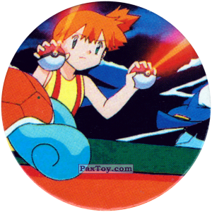 PaxToy.com  Фишка / POG / CAP / Tazo 205 Misty (Кадр Мультфильма) из Nintendo: Caps Pokemon 2000 (Blue)