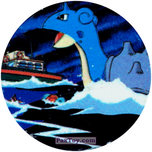 PaxToy.com  Фишка / POG / CAP / Tazo 207 Lapras в шторме (Кадр Мультфильма) из Nintendo: Caps Pokemon 2000 (Blue)