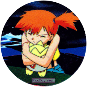 PaxToy.com  Фишка / POG / CAP / Tazo 208 Misty держит Togepi (Кадр Мультфильма) из Nintendo: Caps Pokemon 2000 (Blue)