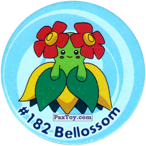 PaxToy.com  Фишка / POG / CAP / Tazo 211 Bellossom #182 из Nintendo: Caps Pokemon 3 (Green)
