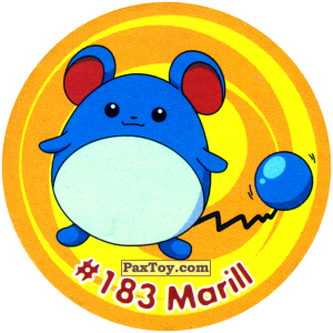 PaxToy.com 212 Marill #183 из Nintendo: Caps Pokemon 3 (Green)