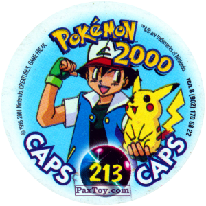 PaxToy.com - 213 Melody в фате говорит с Ash (Кадр Мультфильма) (Сторна-back) из Nintendo: Caps Pokemon 2000 (Blue)