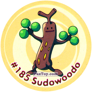 PaxToy.com 216 Sudowoodo #185 из Nintendo: Caps Pokemon 3 (Green)