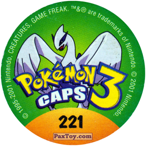 PaxToy.com - 221 Aipom #190 (Сторна-back) из Nintendo: Caps Pokemon 3 (Green)