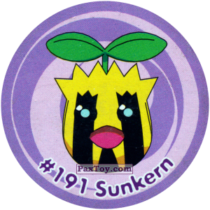 PaxToy.com 222 Sunkern #191 из Nintendo: Caps Pokemon 3 (Green)