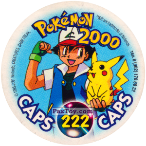 PaxToy.com - Фишка / POG / CAP / Tazo 222 Team Rocket (Сторна-back) из Nintendo: Caps Pokemon 2000 (Blue)