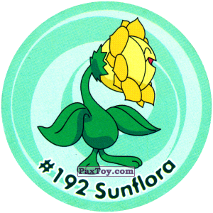 PaxToy.com 224 Sunflora #192 из Nintendo: Caps Pokemon 3 (Green)