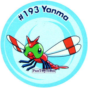 PaxToy.com  Фишка / POG / CAP / Tazo 225 Yanma #193 из Nintendo: Caps Pokemon 3 (Green)