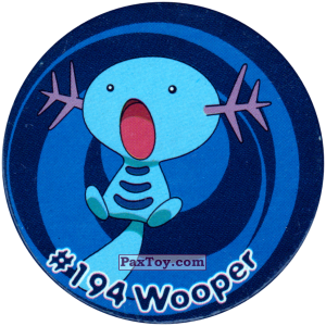 PaxToy.com  Фишка / POG / CAP / Tazo 227 Wooper #194 из Nintendo: Caps Pokemon 3 (Green)