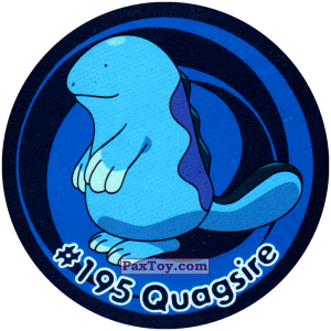 PaxToy.com  Фишка / POG / CAP / Tazo 228 Quagsire #195 из Nintendo: Caps Pokemon 3 (Green)