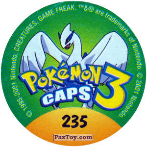 PaxToy.com - 235 Wobbuffer #202 (Сторна-back) из Nintendo: Caps Pokemon 3 (Green)