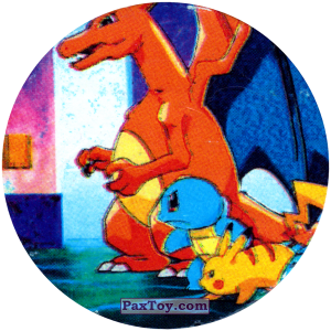 PaxToy.com  Фишка / POG / CAP / Tazo 238 Покемоны Ash (Кадр Мультфильма) из Nintendo: Caps Pokemon 2000 (Blue)