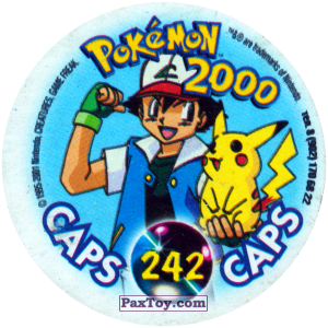 PaxToy.com - 242 Moltres (Кадр Мультфильма) (Сторна-back) из Nintendo: Caps Pokemon 2000 (Blue)