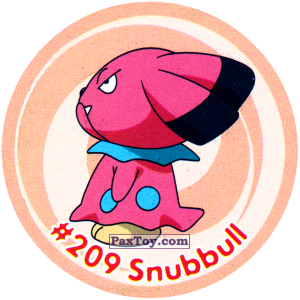 PaxToy.com  Фишка / POG / CAP / Tazo 243 Snubbull #209 из Nintendo: Caps Pokemon 3 (Green)