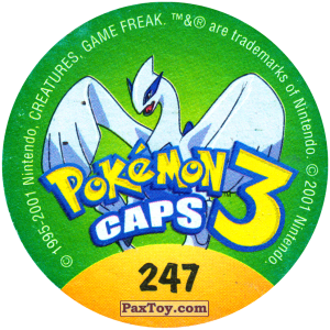 PaxToy.com - 247 Heracross #214 (Сторна-back) из Nintendo: Caps Pokemon 3 (Green)
