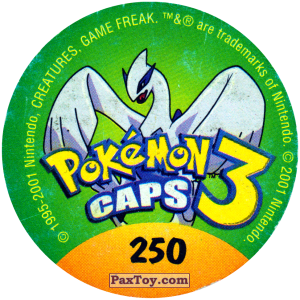 PaxToy.com - 250 Teddiursa #216 (Сторна-back) из Nintendo: Caps Pokemon 3 (Green)