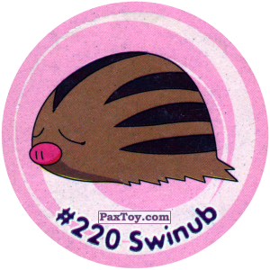 PaxToy.com  Фишка / POG / CAP / Tazo 252 Swinub #220 из Nintendo: Caps Pokemon 3 (Green)