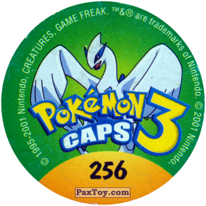 PaxToy.com - 256 Houndour #228 (Сторна-back) из Nintendo: Caps Pokemon 3 (Green)