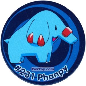 PaxToy.com  Фишка / POG / CAP / Tazo 259 Phanpy #231 из Nintendo: Caps Pokemon 3 (Green)