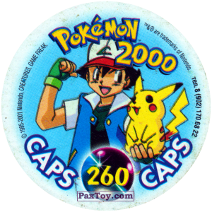 PaxToy.com - 260 Смерч (Кадр Мультфильма) (Сторна-back) из Nintendo: Caps Pokemon 2000 (Blue)