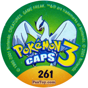 PaxToy.com - 261 Stantler #234 (Сторна-back) из Nintendo: Caps Pokemon 3 (Green)
