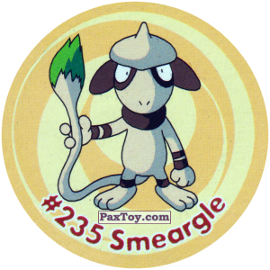 PaxToy.com  Фишка / POG / CAP / Tazo 263 Smeargle #235 из Nintendo: Caps Pokemon 3 (Green)