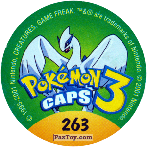 PaxToy.com - 263 Smeargle #235 (Сторна-back) из Nintendo: Caps Pokemon 3 (Green)