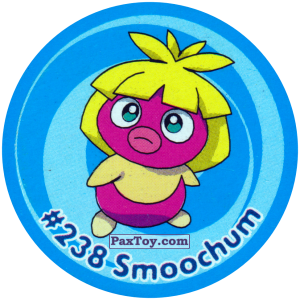 PaxToy.com  Фишка / POG / CAP / Tazo 266 Smoochum #238 из Nintendo: Caps Pokemon 3 (Green)