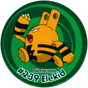 PaxToy.com  Фишка / POG / CAP / Tazo 267 Elekid #239 из Nintendo: Caps Pokemon 3 (Green)