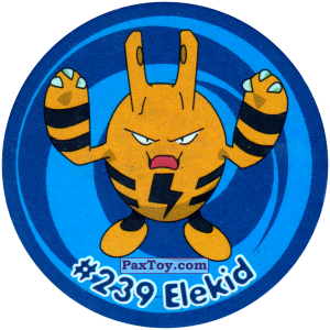 PaxToy.com  Фишка / POG / CAP / Tazo 268 Elekid #239 из Nintendo: Caps Pokemon 3 (Green)