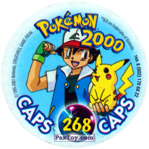 PaxToy.com - 268 Meowth (Кадр Мультфильма) (Сторна-back) из Nintendo: Caps Pokemon 2000 (Blue)