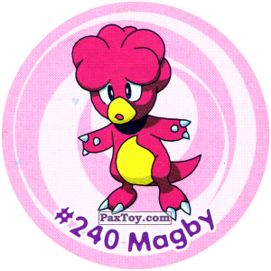 PaxToy.com  Фишка / POG / CAP / Tazo 269 Magby #240 из Nintendo: Caps Pokemon 3 (Green)