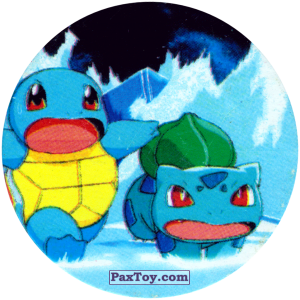 PaxToy.com 270 Squirtle и Bulbasaur убегают (Кадр Мультфильма) из Nintendo: Caps Pokemon 2000 (Blue)