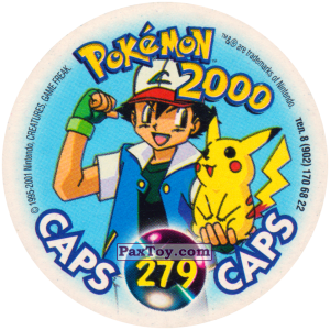 PaxToy.com - Фишка / POG / CAP / Tazo 279 Team Rocket (Сторна-back) из Nintendo: Caps Pokemon 2000 (Blue)