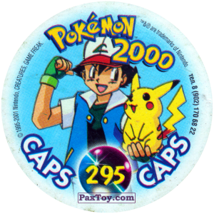 PaxToy.com - 295 PokeBall (Кадр Мультфильма) (Сторна-back) из Nintendo: Caps Pokemon 2000 (Blue)