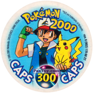 PaxToy.com - 300 Misty and Togepi (Сторна-back) из Nintendo: Caps Pokemon 2000 (Blue)