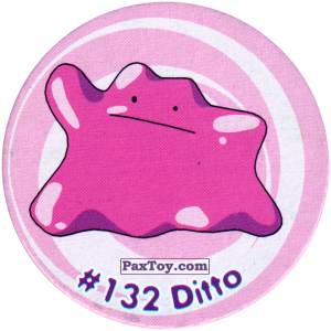PaxToy.com  Фишка / POG / CAP / Tazo 301 Ditto #132 из Nintendo: Caps Pokemon 3 (Green)