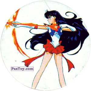 PaxToy.com  Фишка / POG / CAP / Tazo 007 Sailor Mars из Sailor Moon CAPS
