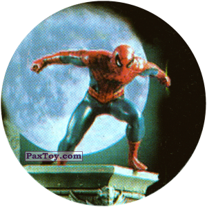 PaxToy.com  Фишка / POG / CAP / Tazo 01 / 76 Spider-Man из Фишки Spider-Man / 76 (Blue)