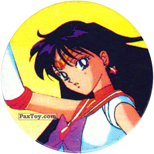 PaxToy.com  Фишка / POG / CAP / Tazo 011 Sailor Mars из Sailor Moon CAPS
