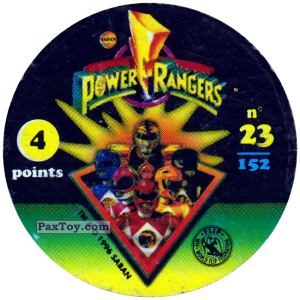 PaxToy.com - Фишка / POG / CAP / Tazo 023 (Color) (Сторна-back) из Фишки Power Rangers
